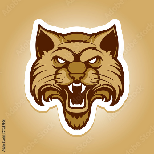 Sticker Wildcat Logo / Cat Head logotype