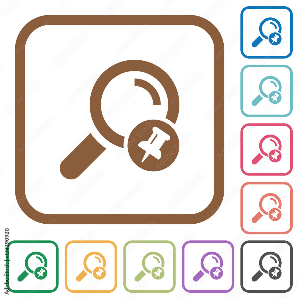 Pin search result simple icons Pin search result simple icons