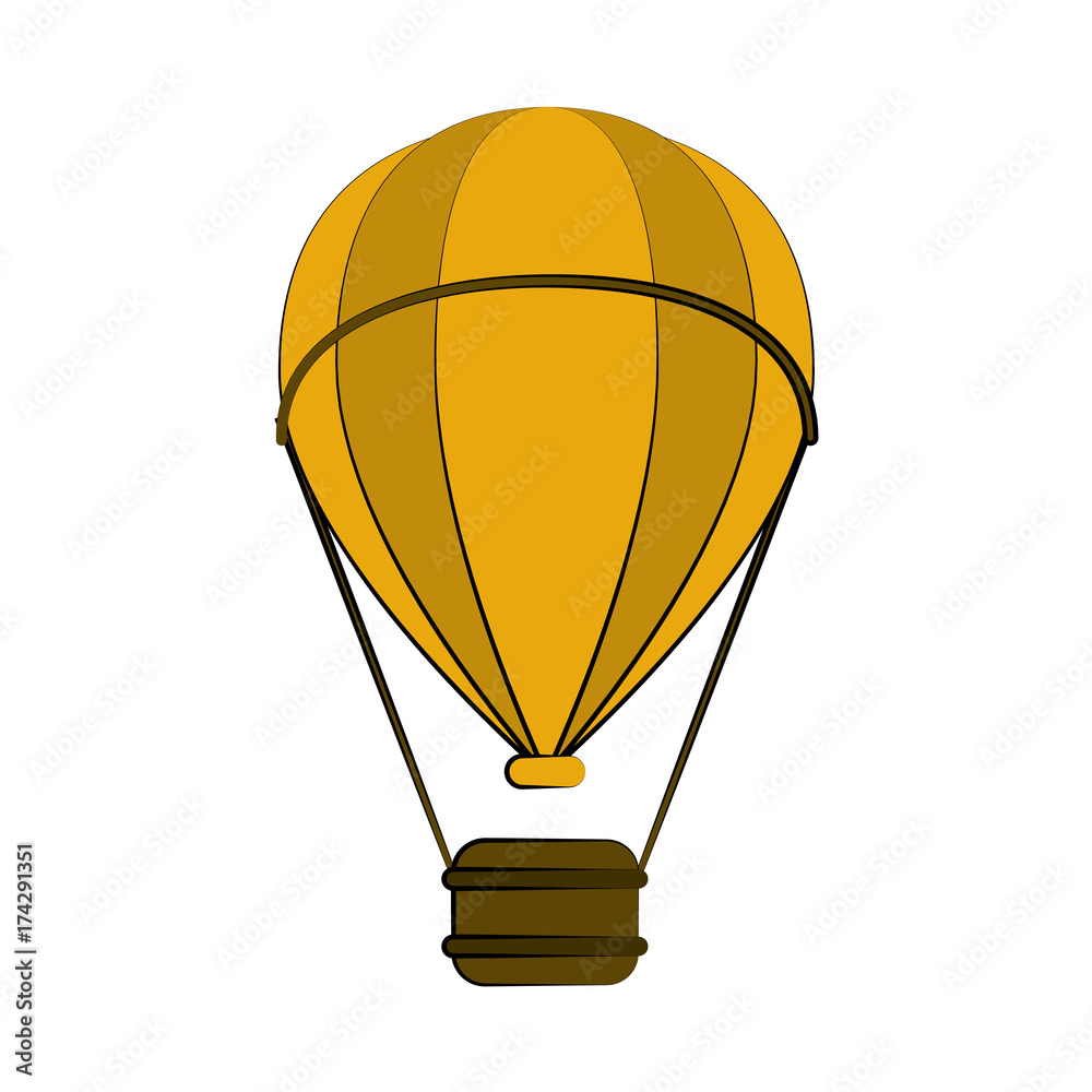 Fototapeta premium hot air balloon icon image vector illustration design 