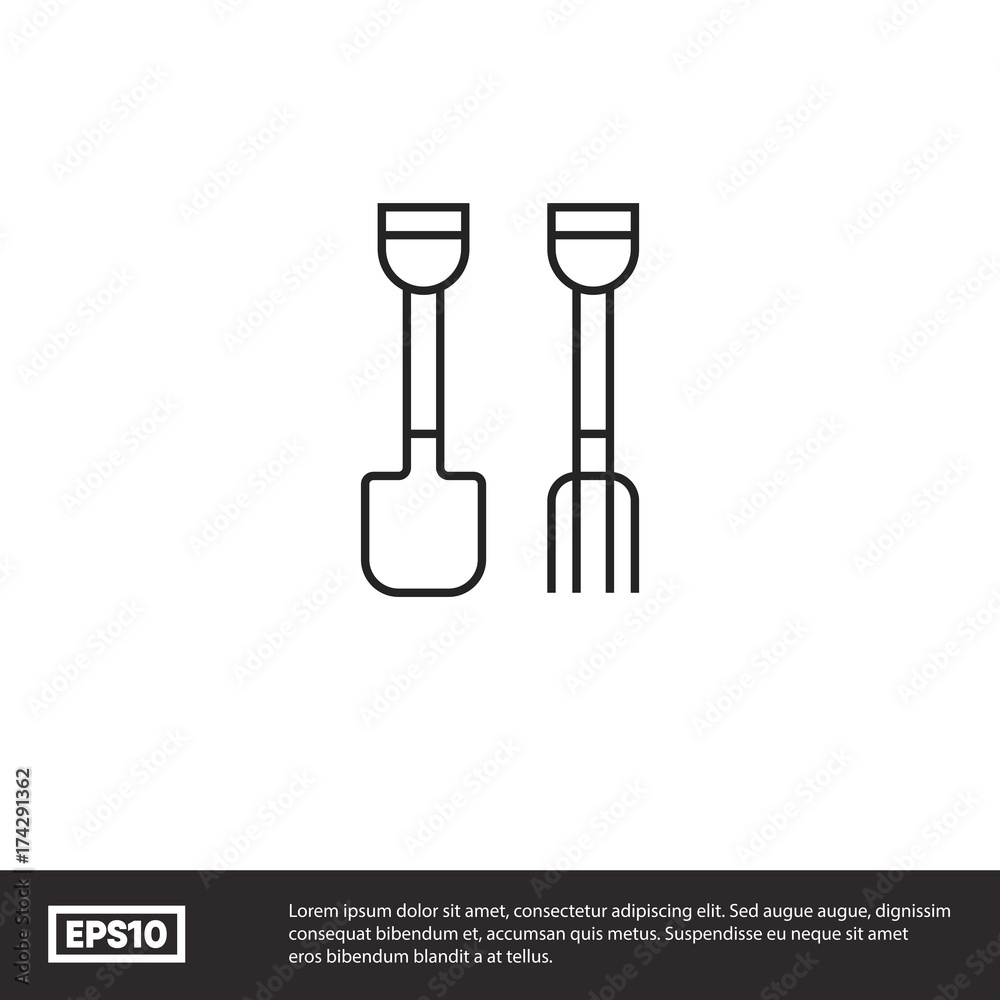 Shovel vector icon Shovel vector icon