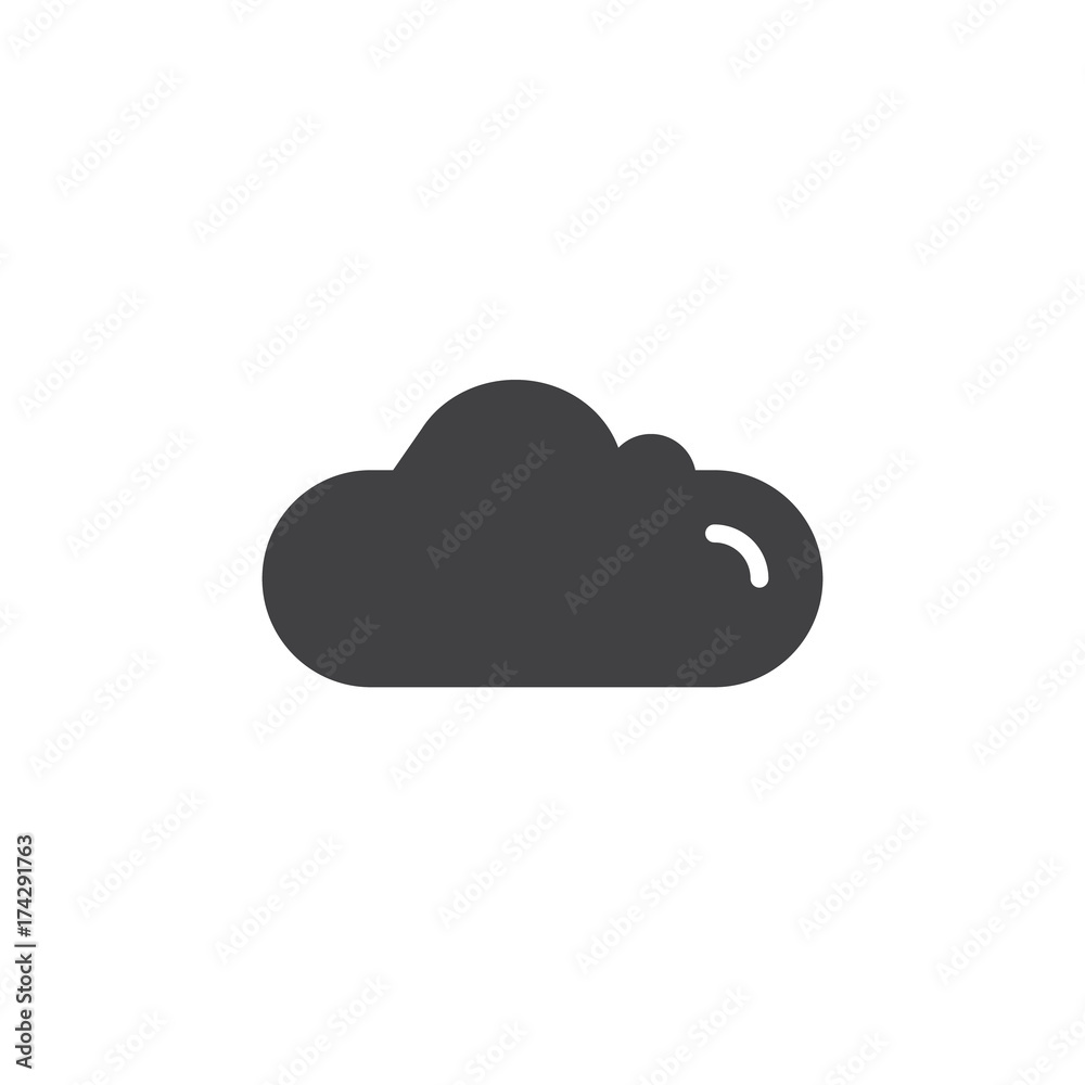 Cloud icon vector, filled flat sign, solid pictogram isolated on white. Symbol, logo illustration. Cloud icon vector, filled flat sign, solid pictogram isolated on white. Symbol, logo illustration.