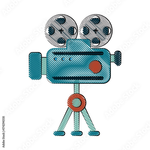 professional video camera icon image vector illustration design 