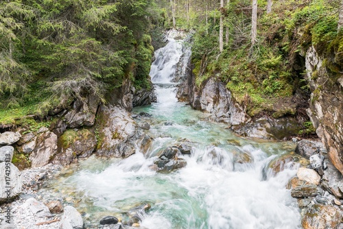 Ullnhüttn Wasserfall im Weißpriachtal im Lungau, Österreich