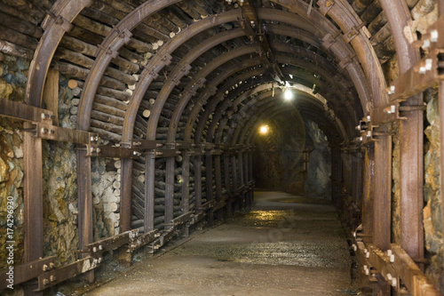 Tunel tren de madera