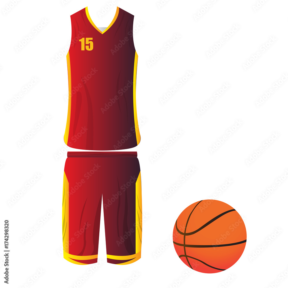 Isolated basketball uniform on a white background, Vector illustration