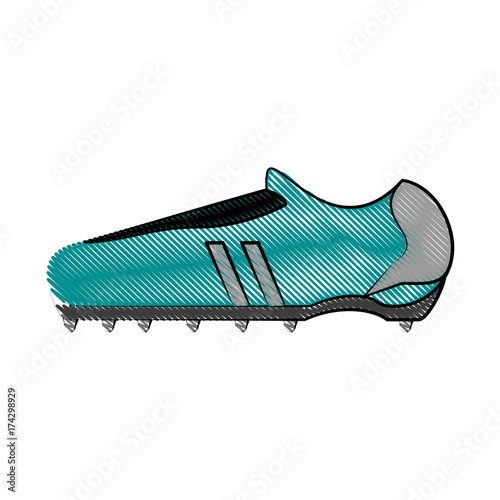 cleats shoe football or soccer related icon image vector illustration design 