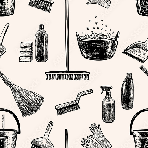 pattern on the theme of cleaning