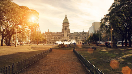 Keuken achterwand Buenos Aires Nationaal Congres aan Plaza del Congreso  © eskystudio