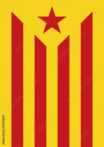 estelada vermella banner flag background catalonia independence photo