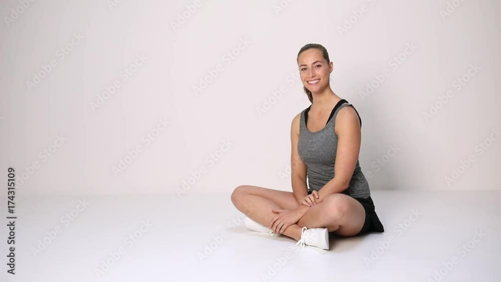 Cross legged athlete