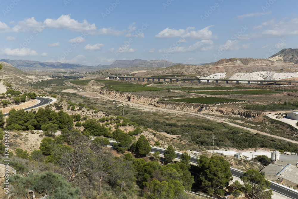 Landscape in Novelda province of Alicante