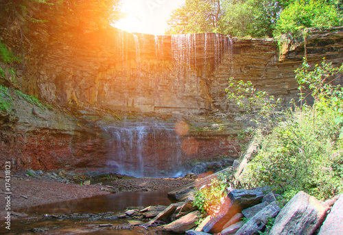 Canvas Print Scenic Ontario waterfalls