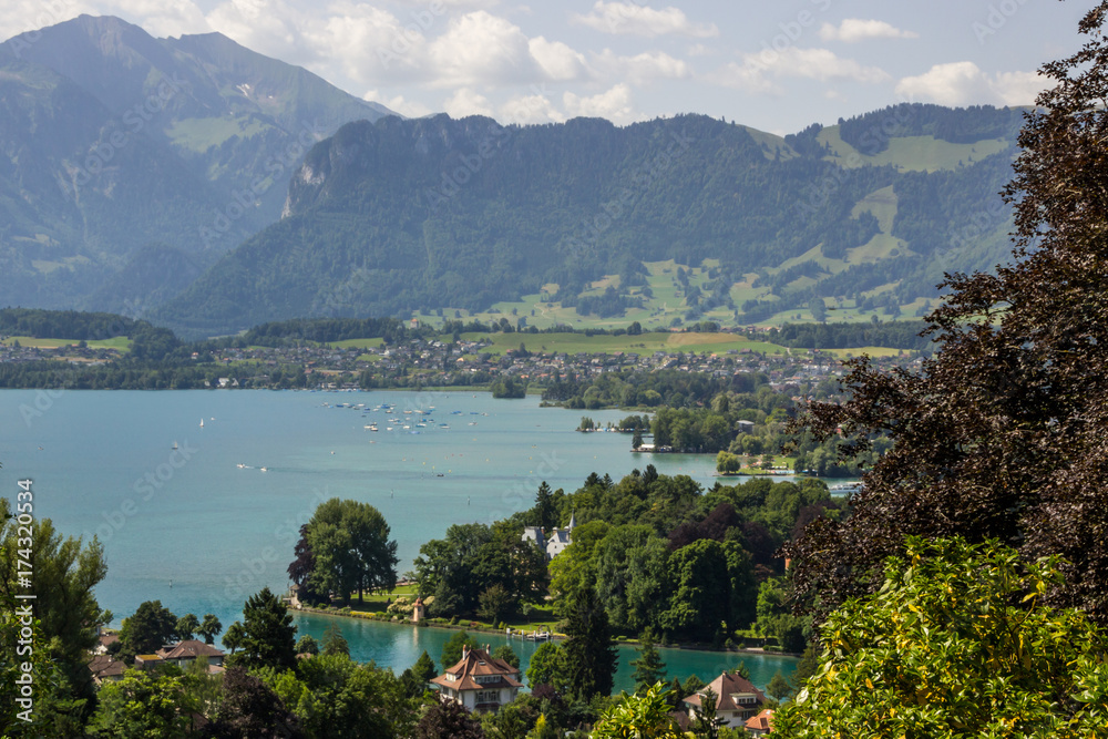 Thun by Lake Thuner in Switzerland