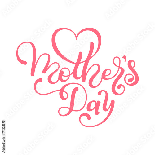 Holiday gift card with hand lettering Mother's Day. Template for a banner, poster, flyer, invitation