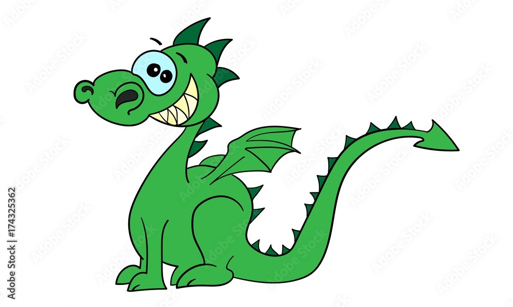 Naklejka premium Grüner Drache