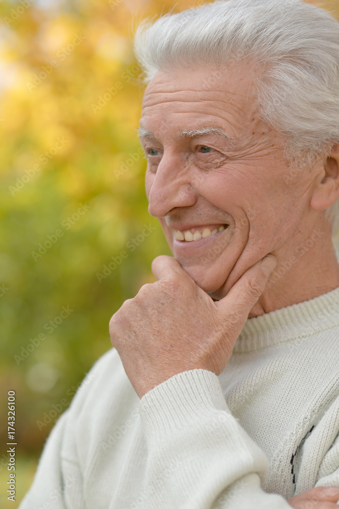 smiling senior man smiling senior man