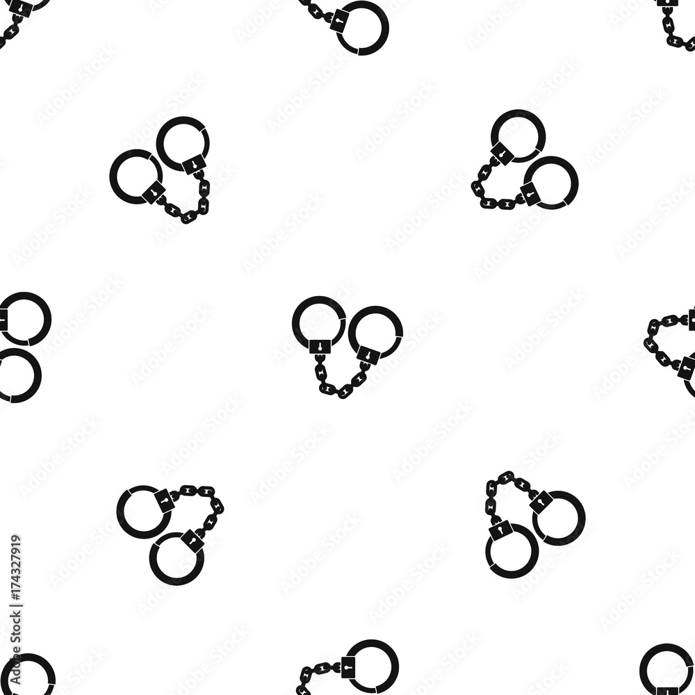 Handcuffs pattern seamless black