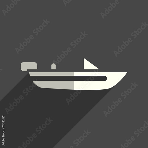 Sea transport flat icons with of shadow. Vector illustration