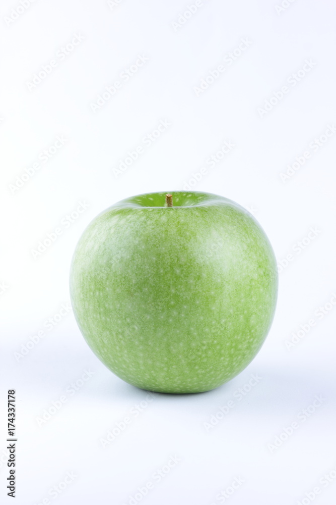 Green apple on white background isolated for designer Green apple on white background isolated for designer