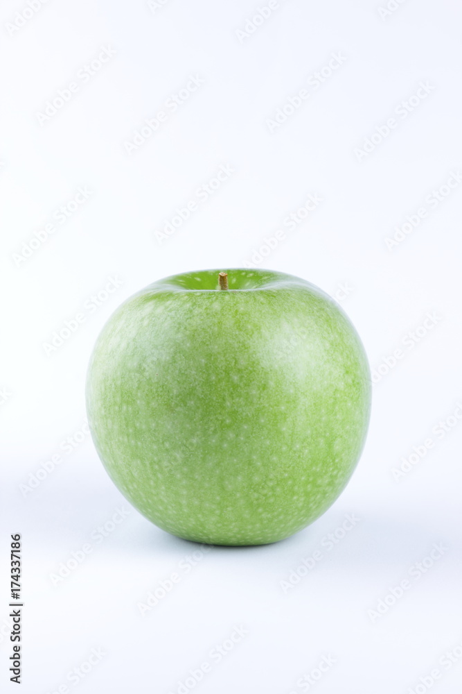 Green apple on white background isolated for designer Green apple on white background isolated for designer