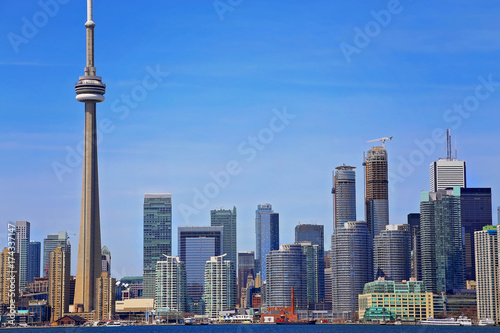 Toronto skyline from Ontario lake photo