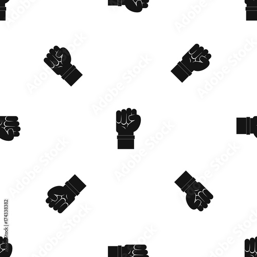 Fist pattern seamless black