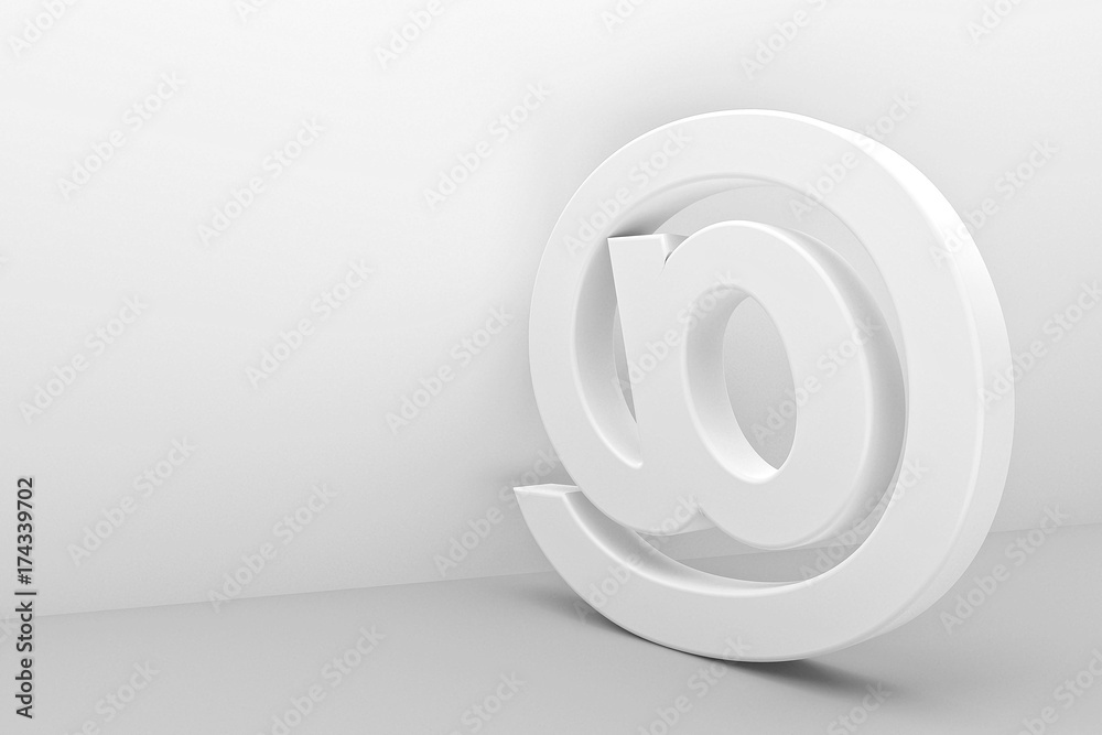 Obraz premium Großes Web Symbol vor weißen Hintergrund