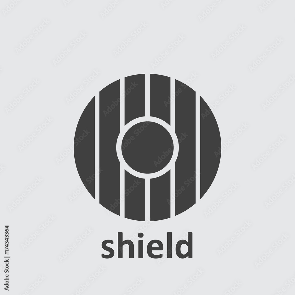 Shield in flat design. Shield icon isolated. Vector illustration Shield in flat design. Shield icon isolated. Vector illustration