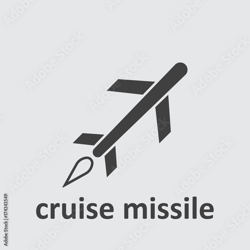 Cruise missile icon vector