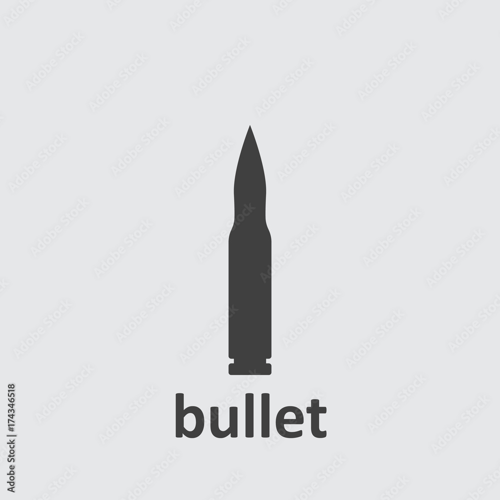 Machine gun bullet icon.