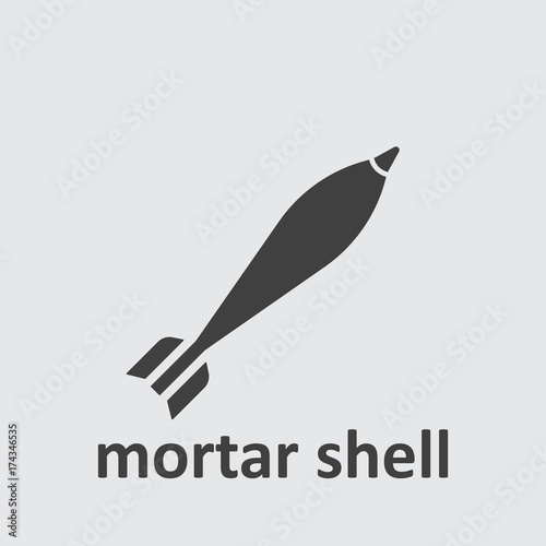 Military mortar bomb icon