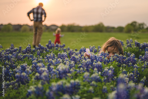 hiding in the bluebonnets
