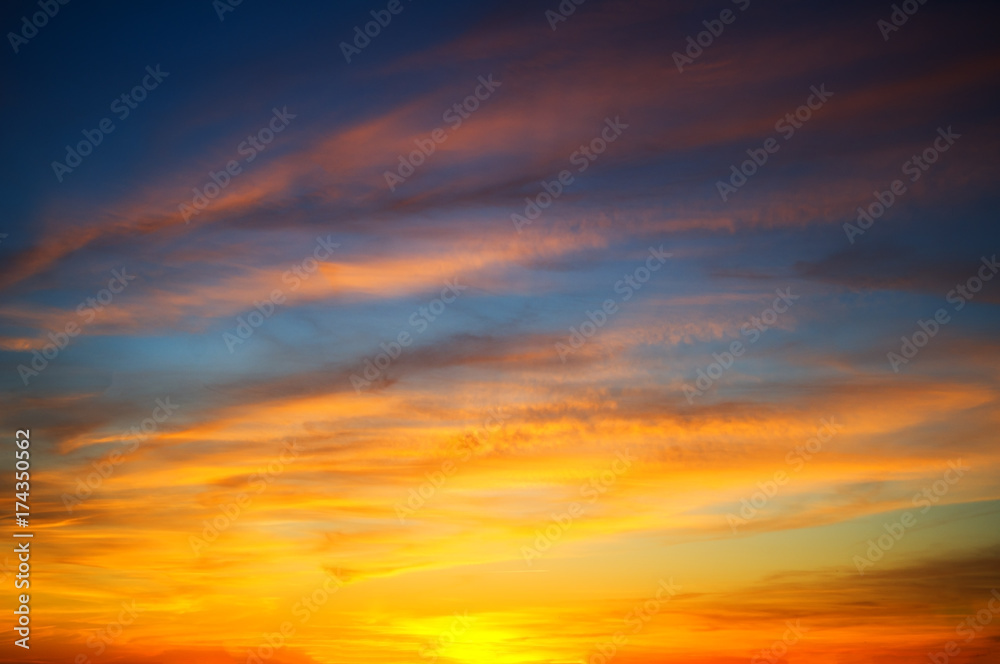 sunset sky landscape
