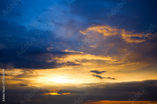 storm clouds on sunset. © Andrii Salivon