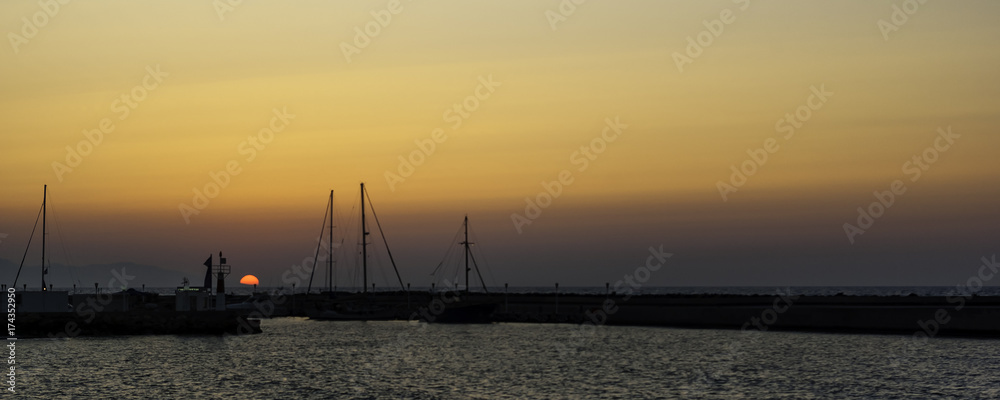 Sun set in Greece / Gouves, Crete