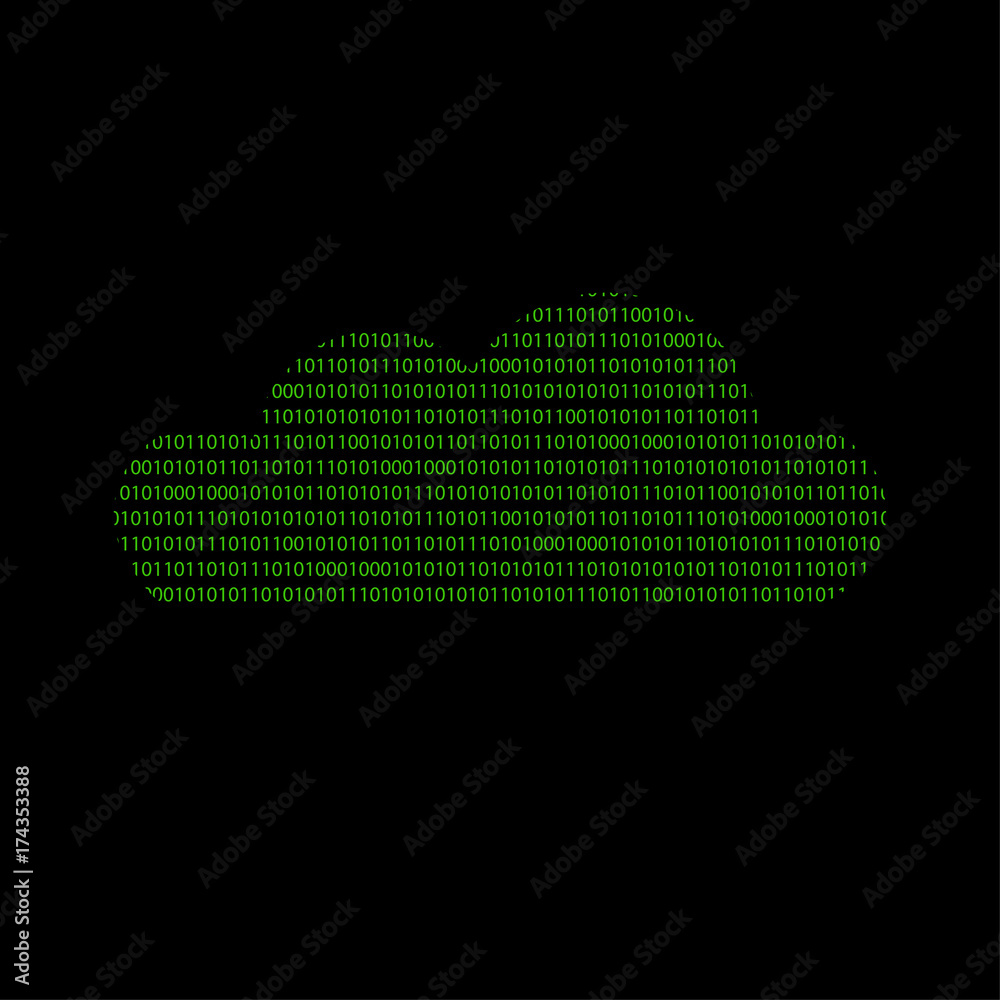 Hacker - 101011010 Icon - Wolke