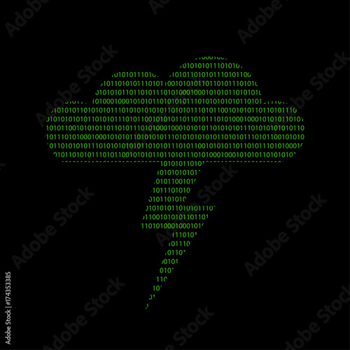 Hacker - 101011010 Icon - Gewitterwolke