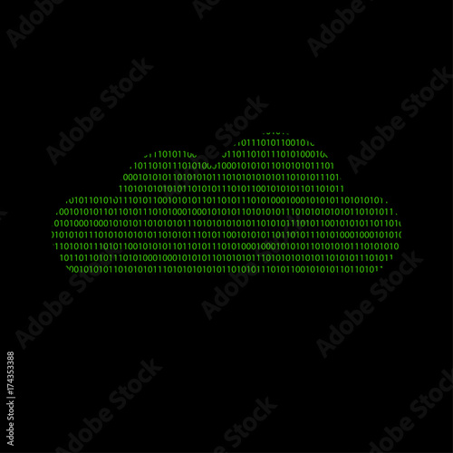 Hacker - 101011010 Icon - Wolke