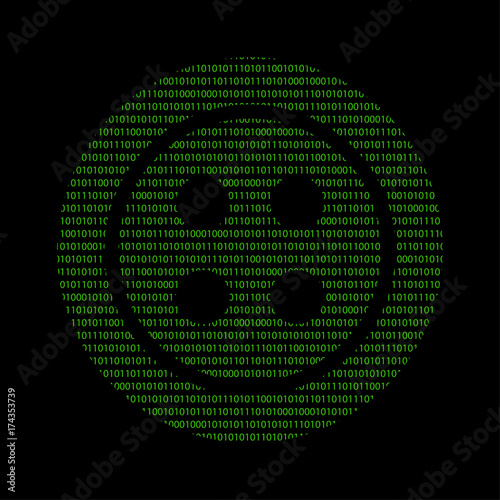 Hacker - 101011010 Icon - Knopf