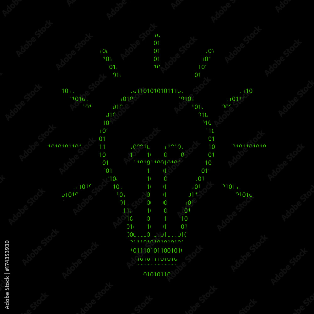 Hacker - 101011010 Icon - Glühlampe Hacker - 101011010 Icon - Glühlampe