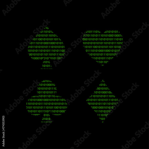 Hacker - 101011010 Icon - Kartensymbole