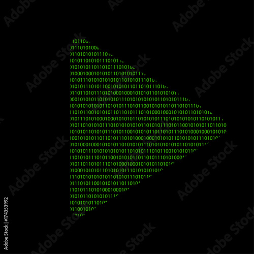 Hacker - 101011010 Icon - Play Zeichen