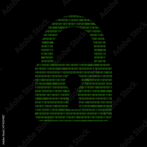 Hacker - 101011010 Icon - Schloss - Sicherheit