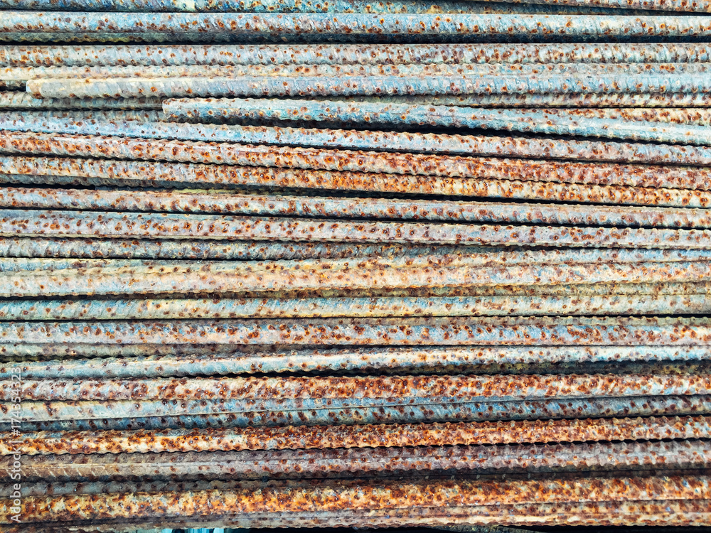 Rusted rebar steel Rusted rebar steel