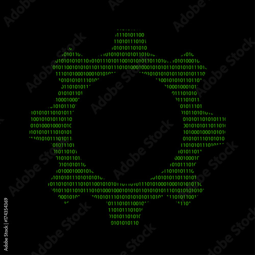 Hacker - 101011010 Icon - Zahnräder - Einstellungen