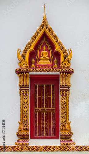 Detail on buddhist temple /Thailand