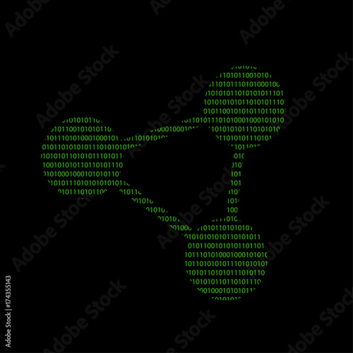 Hacker - 101011010 Icon - Verknüpfung - Cyberspace