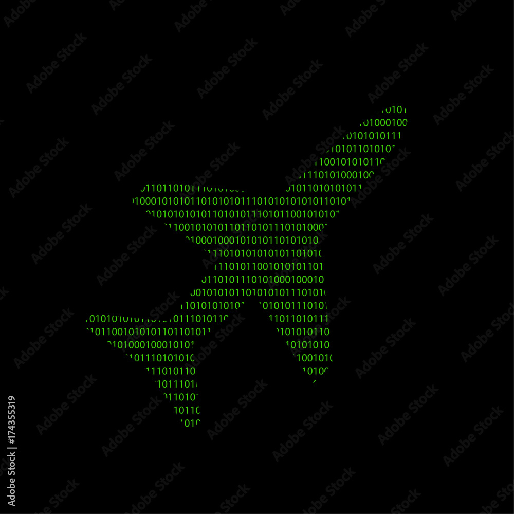 Hacker - 101011010 Icon - Flieger Stock Vector | Adobe Stock