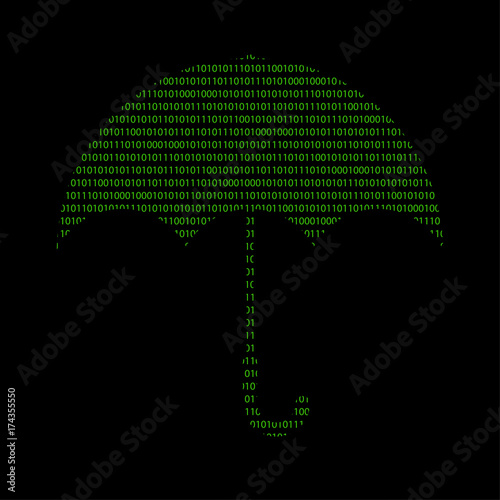 Hacker - 101011010 Icon - Regenschirm
