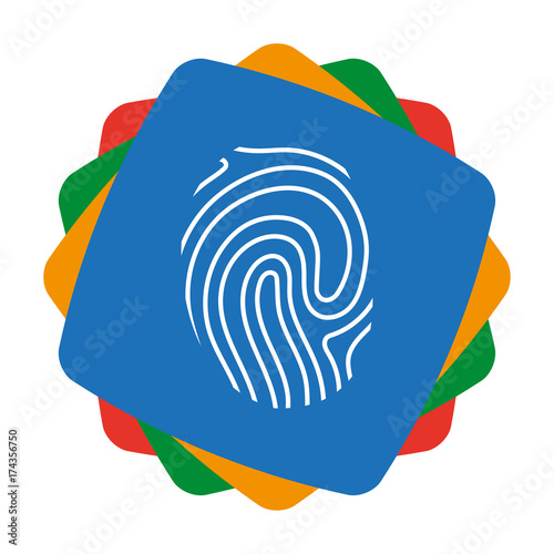 App Icon bunt - Fingerabdruck - Identität